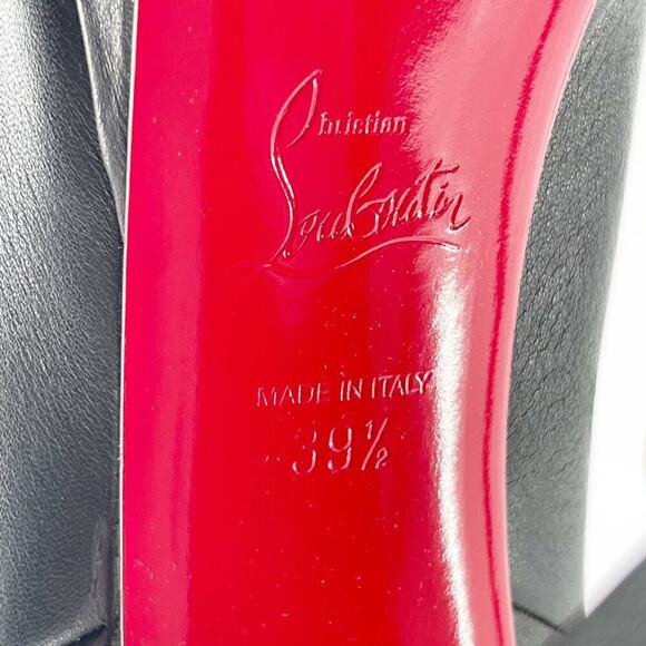 Christian Louboutin Black Movidastic 130 Leather Platform Chelsea Boot EU 39.5 - Picture 12 of 13